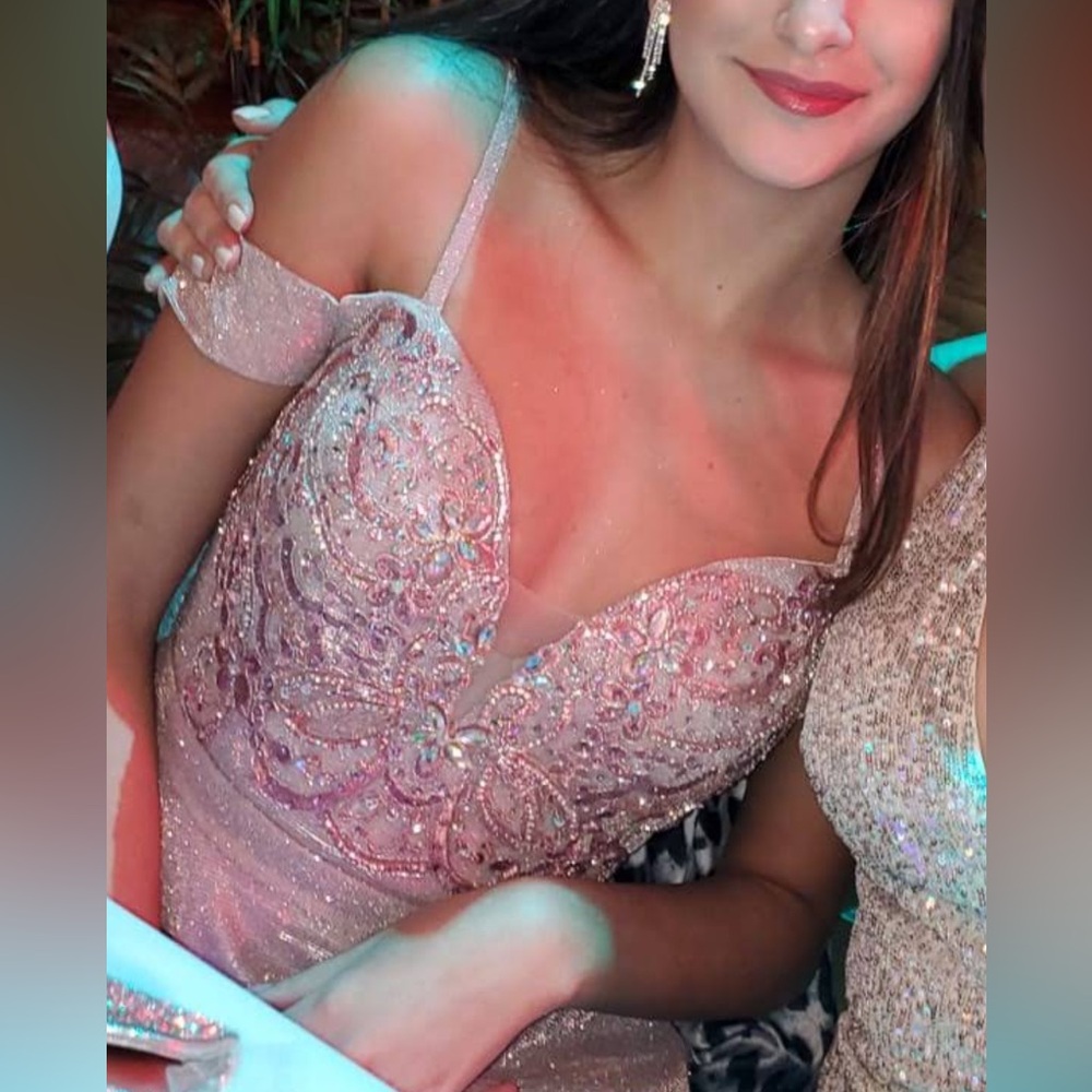White by Soieblu Rose Gold Dress